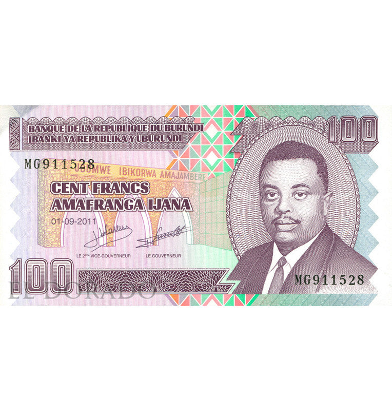 Burundi 100 Francos 2011 Pick 44b